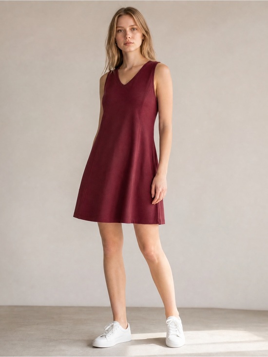 Eileen Fisher Dresses & Skirts - Eileen Fisher V Neckline A Line T Shirt Dress Womens Petite Small Casual Staple